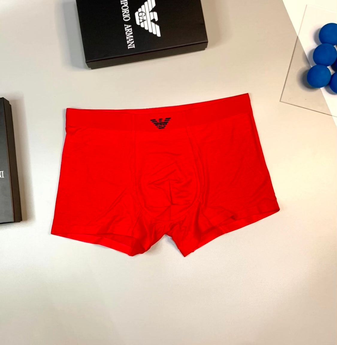 Armani Modal Visible Branded Waistband Or Emblem Details Men's Boxer Briefs - 3-Piece Box