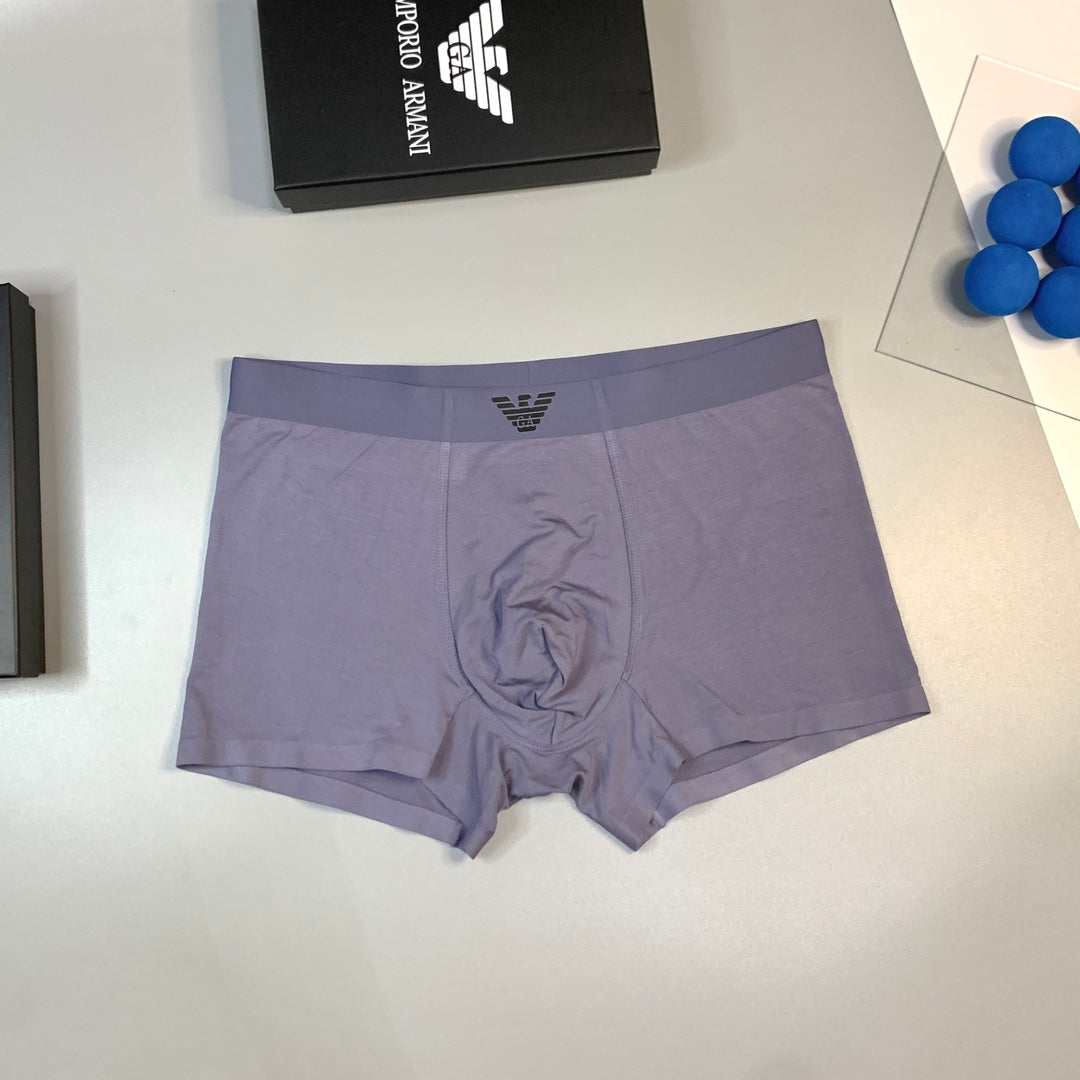 Armani Modal Visible Branded Waistband Or Emblem Details Men's Boxer Briefs - 3-Piece Box