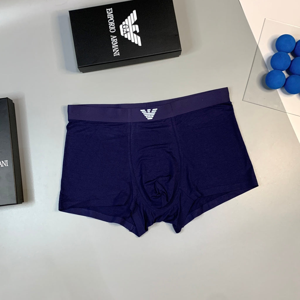 Armani Modal Visible Branded Waistband Or Emblem Details Men's Boxer Briefs - 3-Piece Box