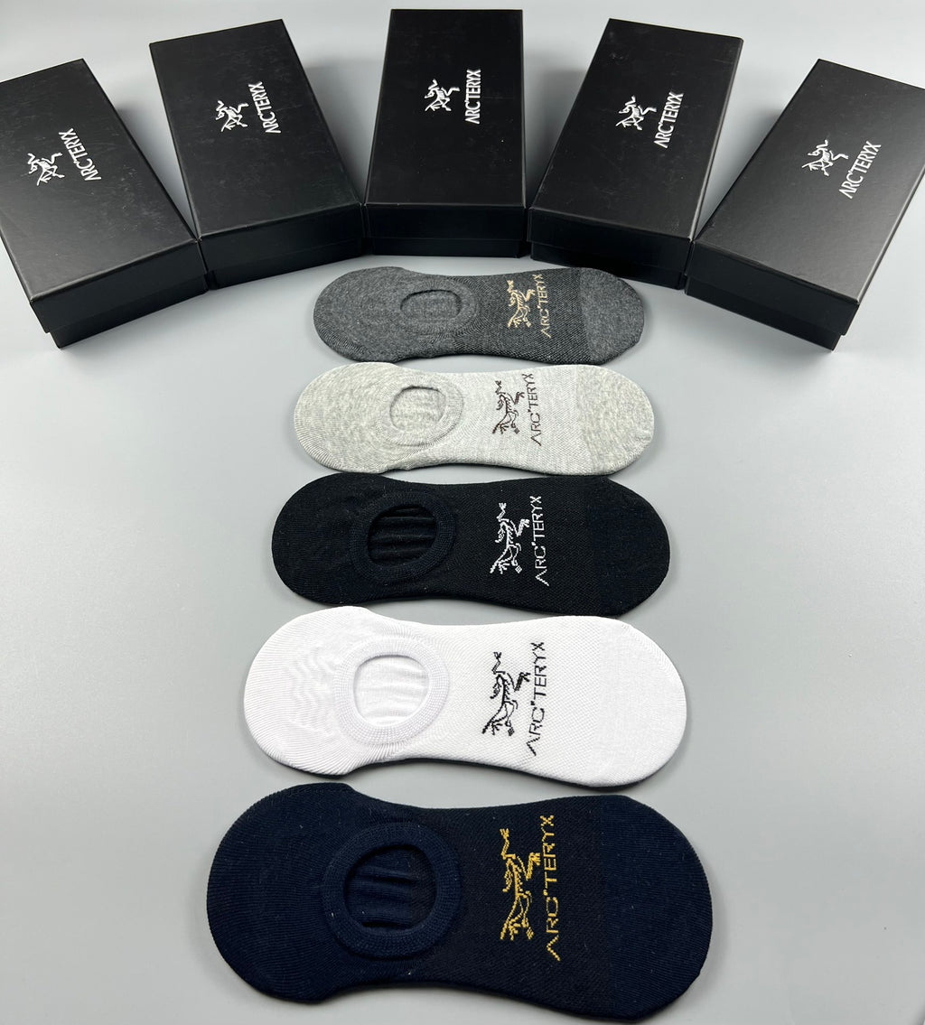 Arc'teryx O-Heel Cotton No-Show Socks - 5-Pair Box