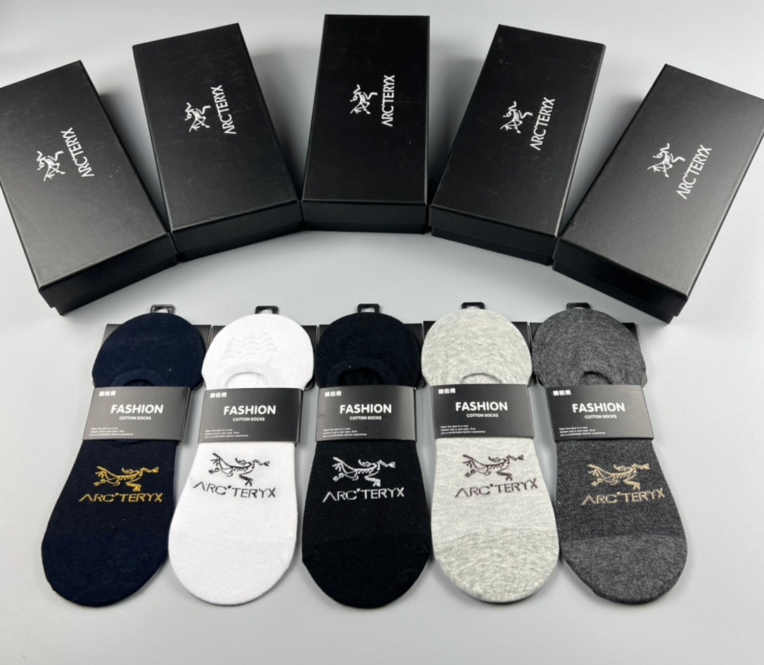 Arc'teryx O-Heel Cotton No-Show Socks - 5-Pair Box