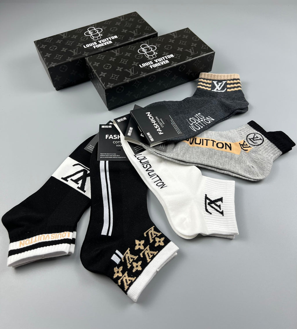Louis Vuitton Initial Details Ankle Socks - 5-Pair Set