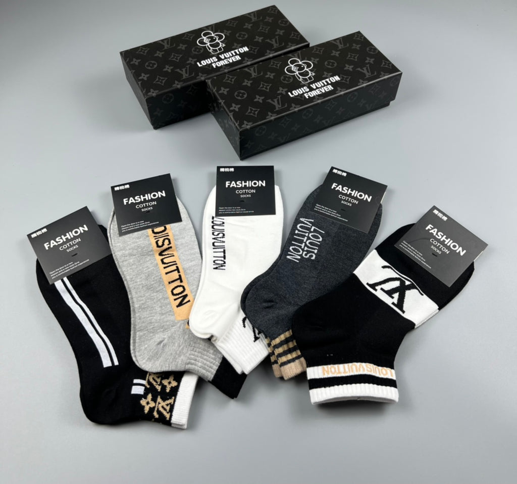 Louis Vuitton Initial Details Ankle Socks - 5-Pair Set
