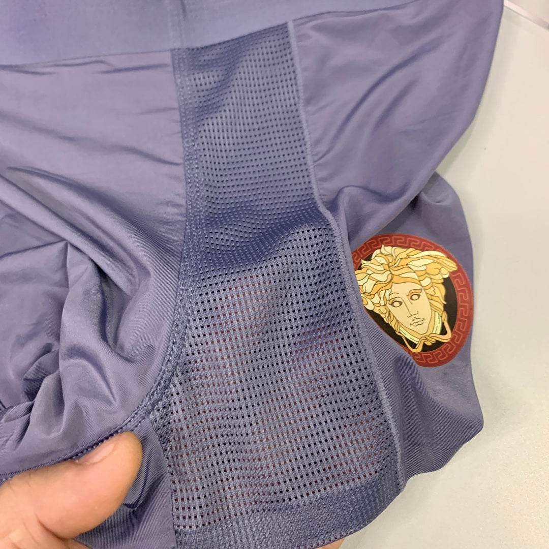 Versace Mesh Panels And Medallion Details Men's Boxer Briefs - 3-Piece Box