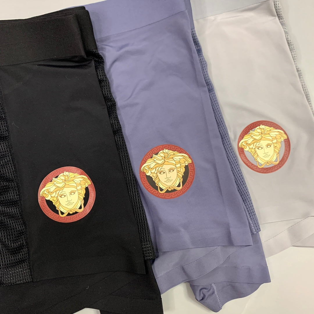 Versace Clean Logo Waistbands Men's Boxer Briefs - 3-Piece Box