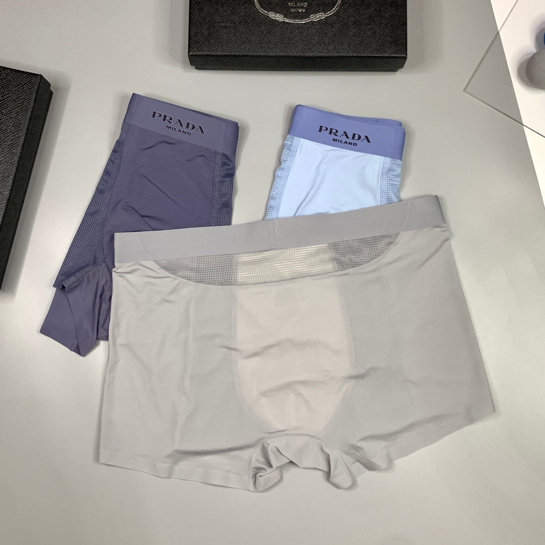 Prada Ice-Silk Men's Boxer Briefs - 3-Piece Box
