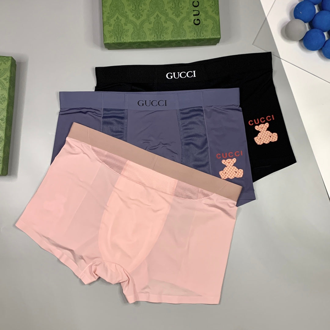Ice-Silk Men's Boxer Briefs - 3-Piece Box