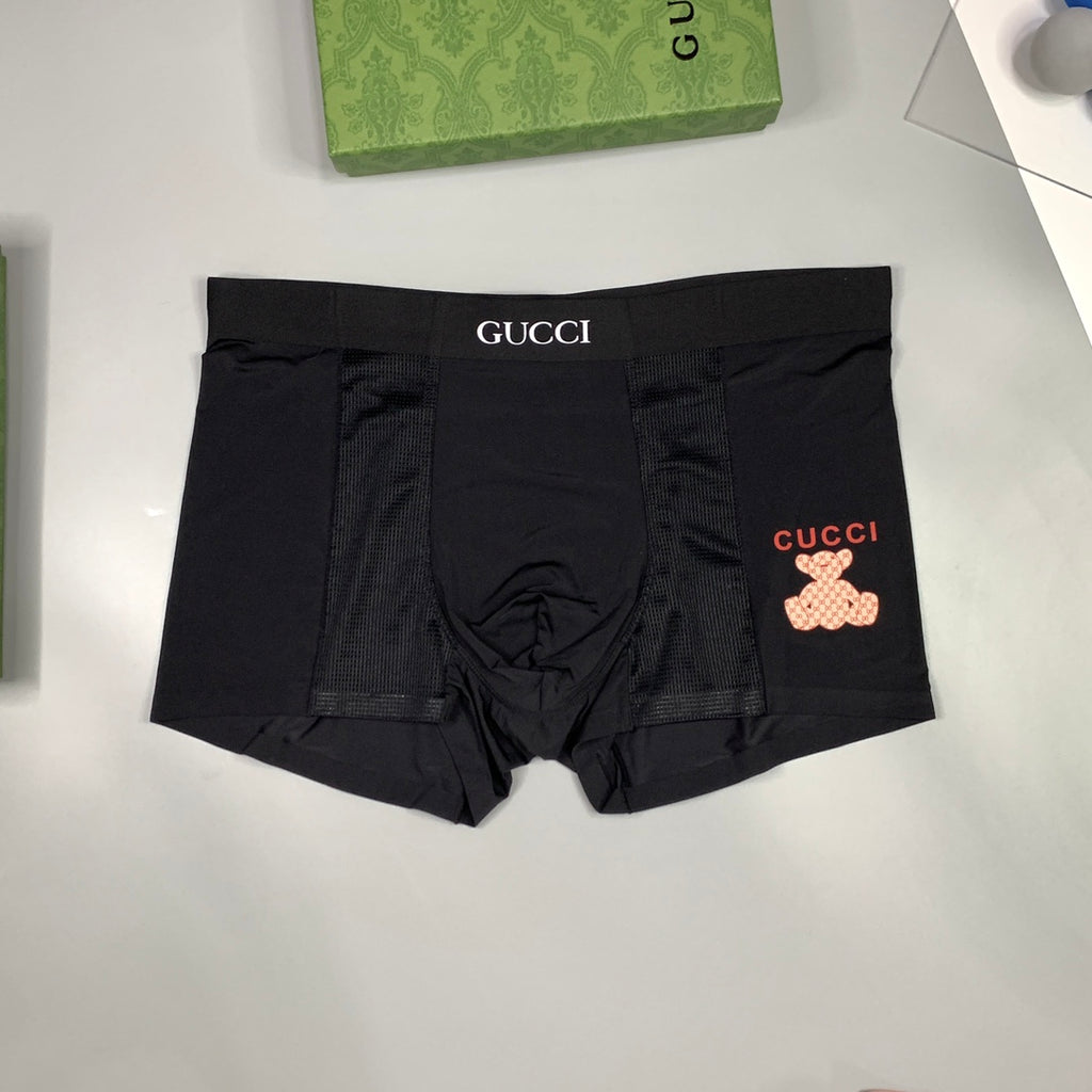Gucci Visible Waistband, Colour And Emblem Details Men's Boxer Briefs - 3-Piece Box