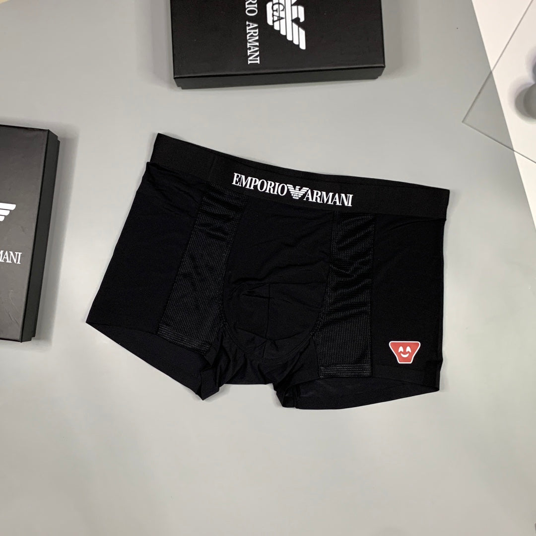 Armani Visible Waistband, Colour And Emblem Details Men's Boxer Briefs - 3-Piece Box