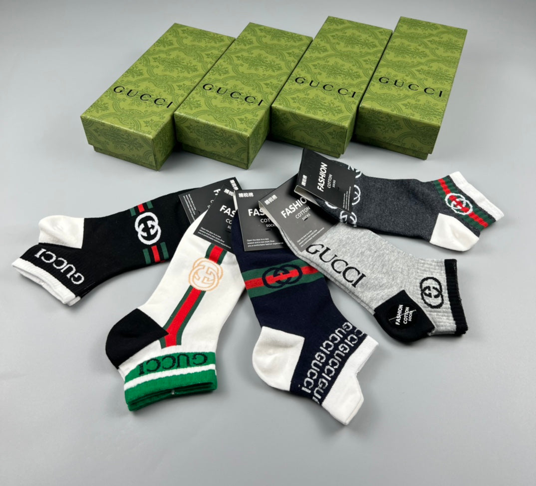 Gucci Cotton Short Socks - 5-Pair Pack