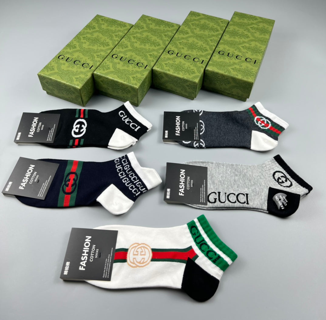 Gucci Cotton Short Socks - 5-Pair Pack