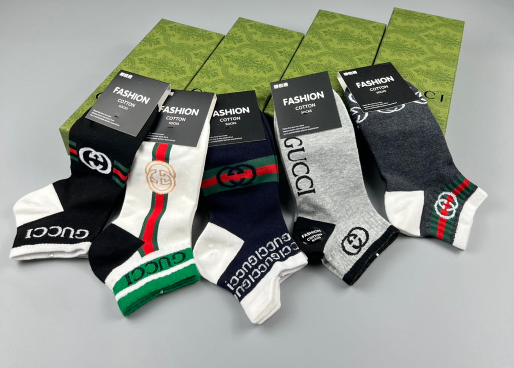 Gucci Cotton Short Socks - 5-Pair Pack