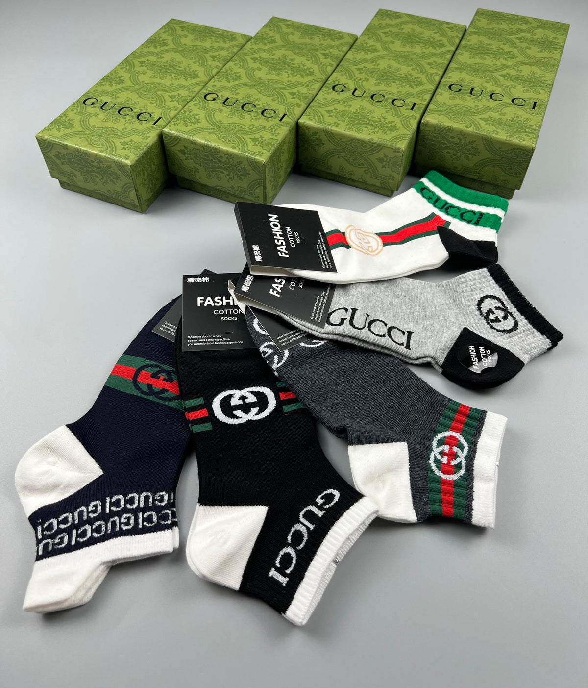 Gucci Cotton Short Socks - 5-Pair Pack