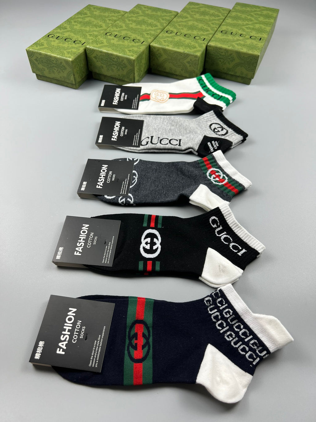 Gucci Cotton Short Socks - 5-Pair Pack
