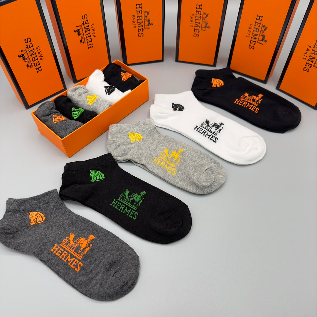 Hermes Short Socks - 5-Pair Pack