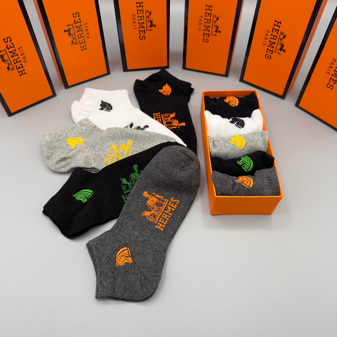 Hermes Short Socks - 5-Pair Pack