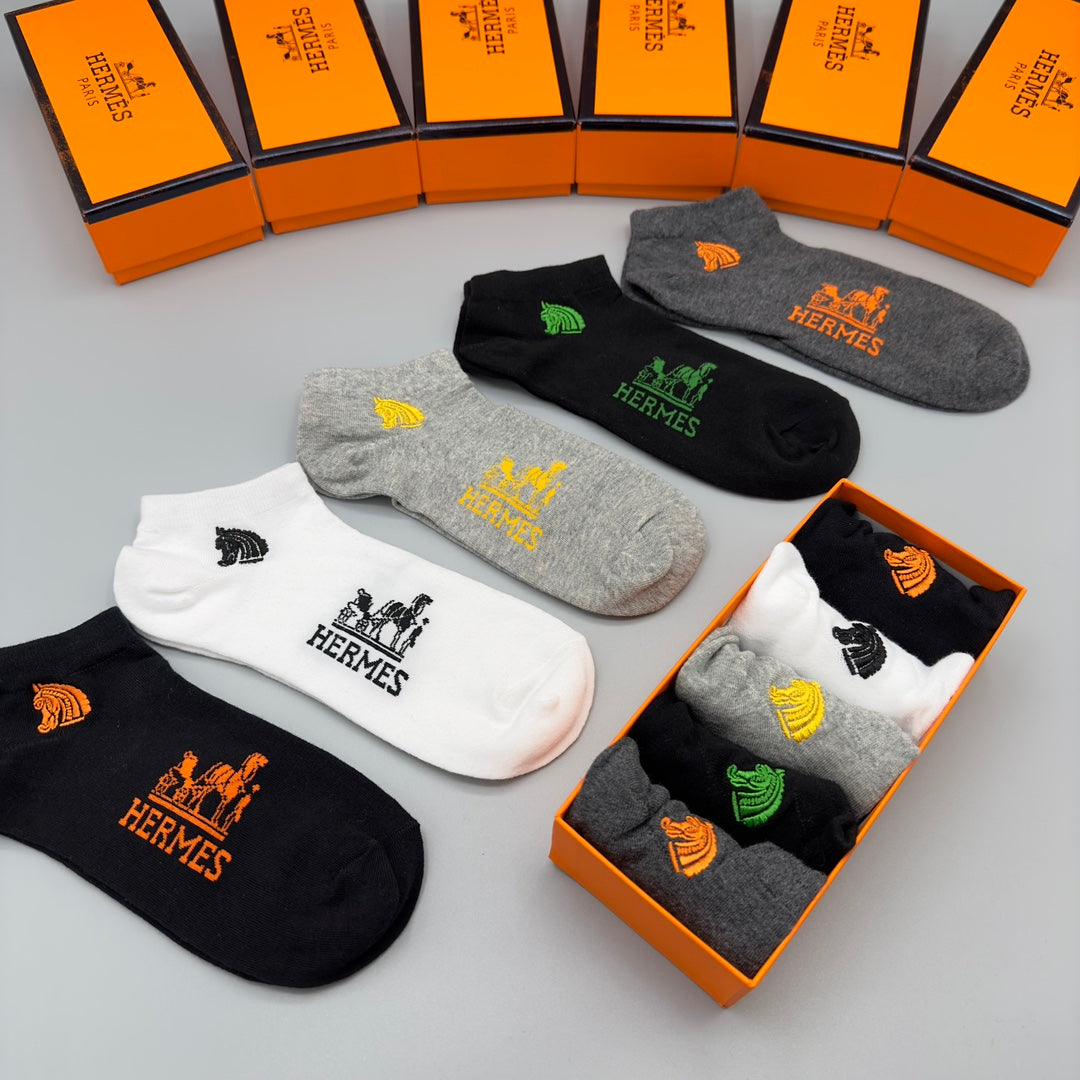 Hermes Short Socks - 5-Pair Pack