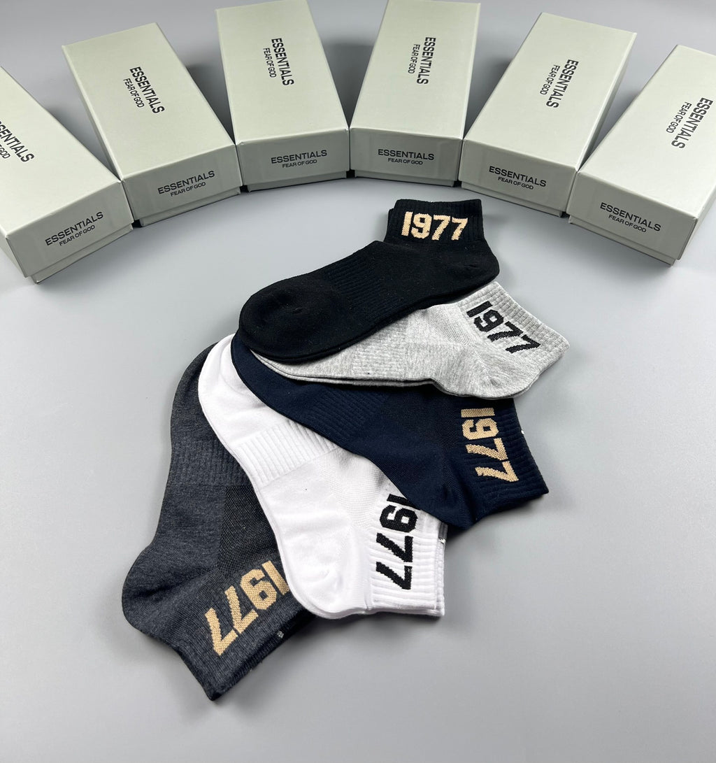 Essentials Cotton Crew Socks - 5-Pair Pack
