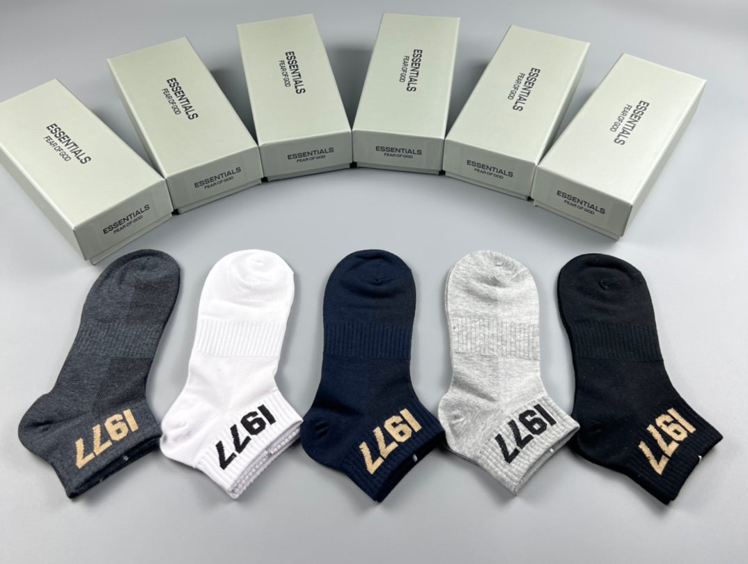 Cotton Short Socks - 5-Pair Pack