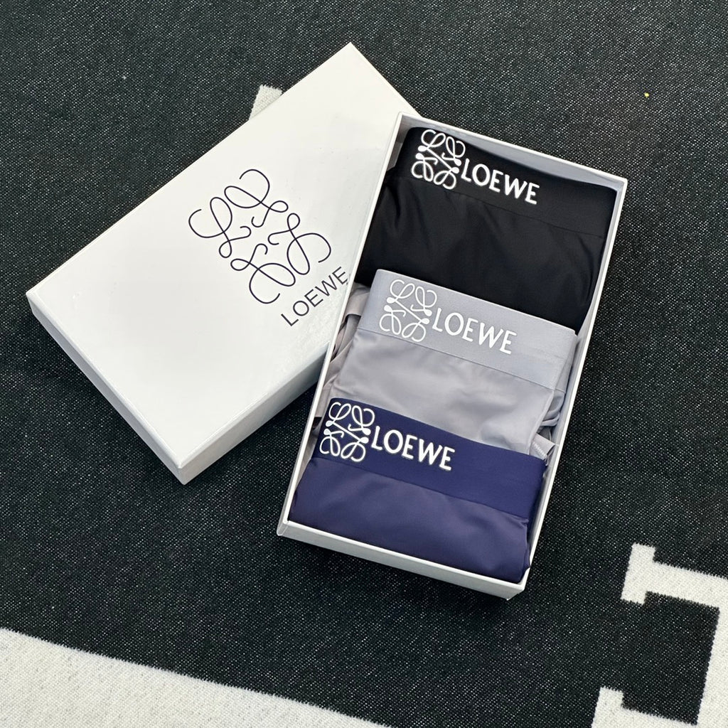 Loewe Nylon Blend Men's Boxer Briefs - 3-Piece Box