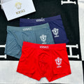 Versace Contrast Crest Details Men's Boxer Briefs - 3-Piece Box