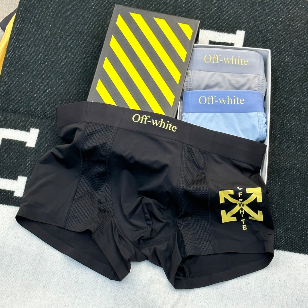 Off-White Diagonal Arrow Graphics Men's Boxer Briefs - 3-Piece Box
