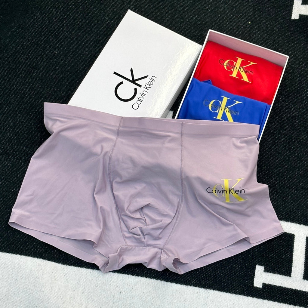 Calvin Klein Gold-Tone Monogram Details Men's Boxer Briefs - 3-Piece Box