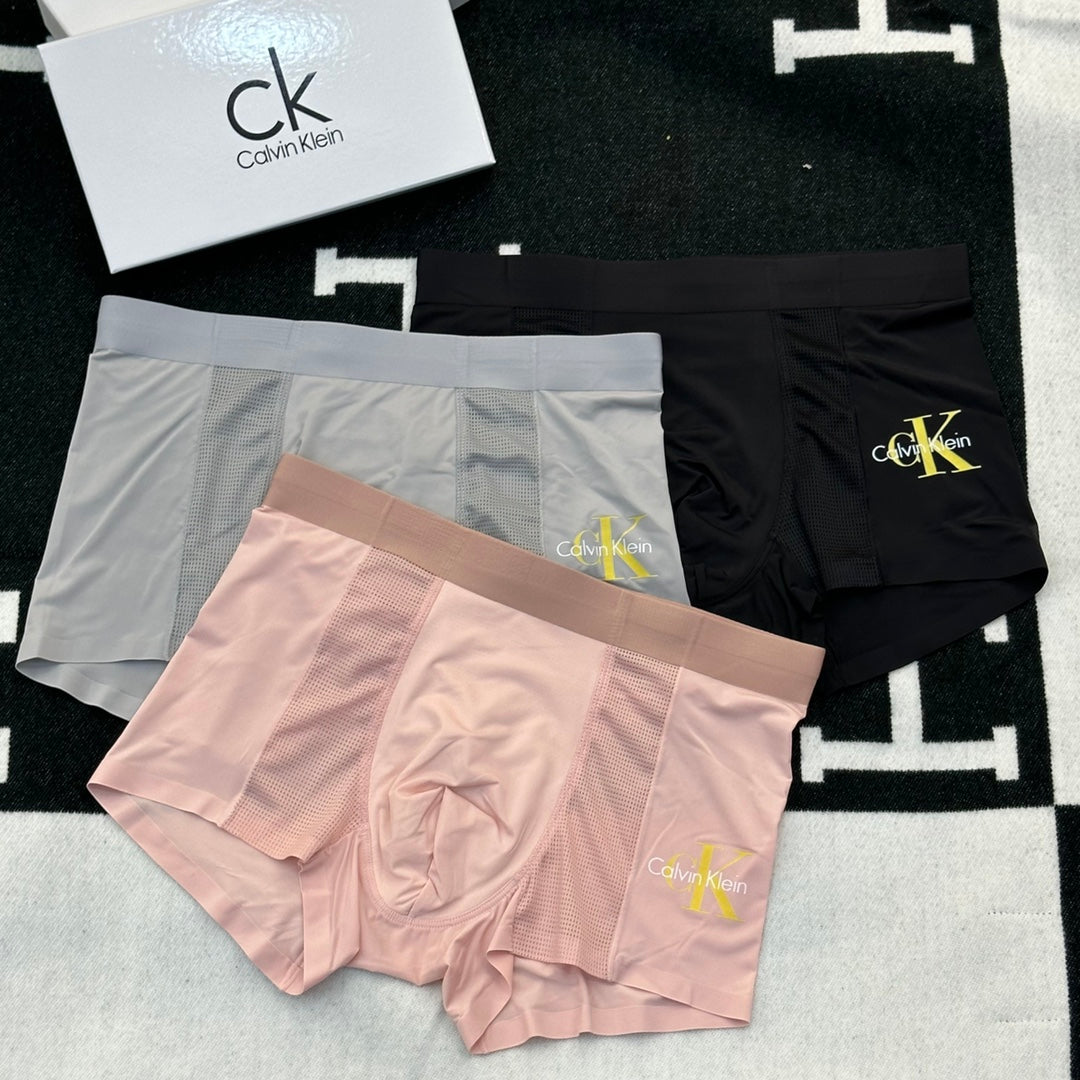 Calvin Klein Gold-Tone Monogram Details Men's Boxer Briefs