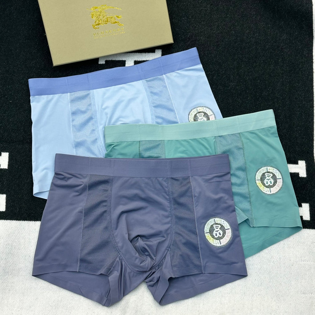 Burberry Cotton Men's Boxer Briefs - 3-Piece Box