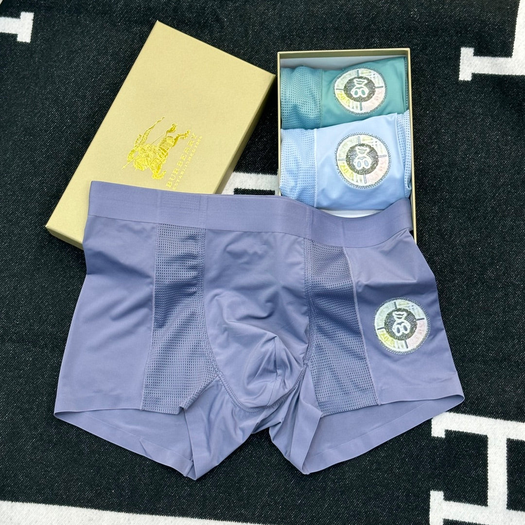Burberry Cotton Men's Boxer Briefs - 3-Piece Box