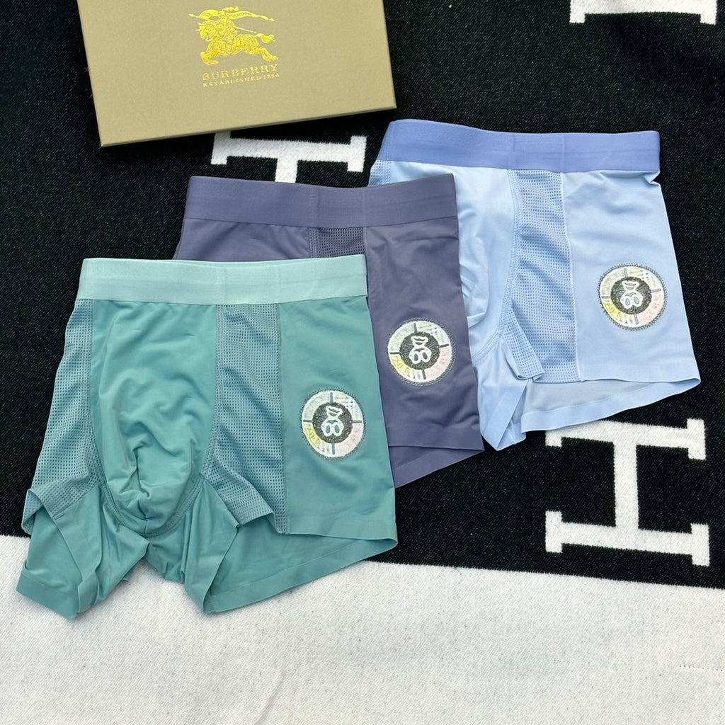 Burberry Cotton Men's Boxer Briefs - 3-Piece Box