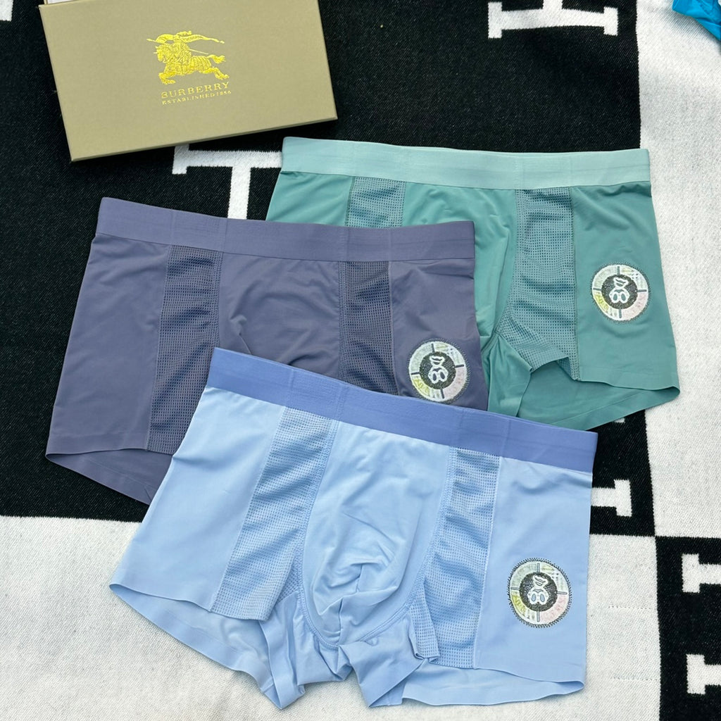 Burberry Cotton Men's Boxer Briefs - 3-Piece Box