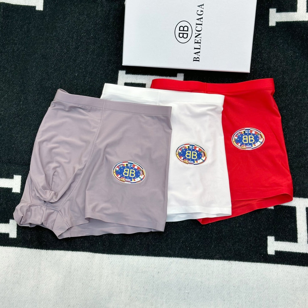 Balenciaga Circular Patch Details Men's Boxer Briefs - 3-Piece Box