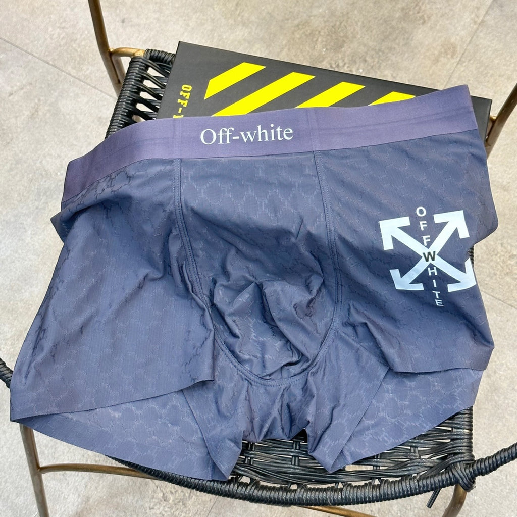 Off-White Nylon Blend Men's Boxer Briefs - 3-Piece Box
