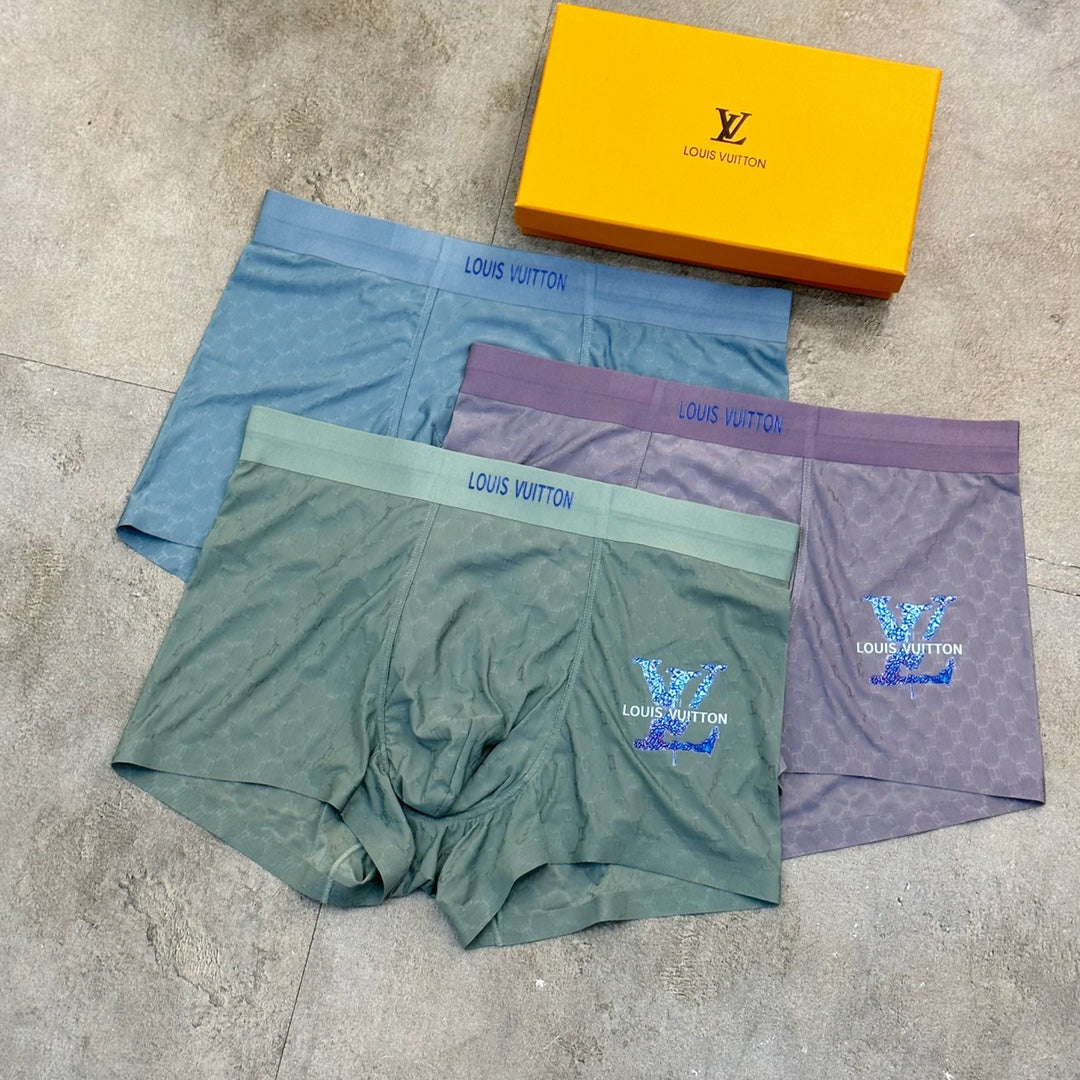 Louis Vuitton Colourful Initial Graphics Men's Boxer Briefs - 3-Piece Box