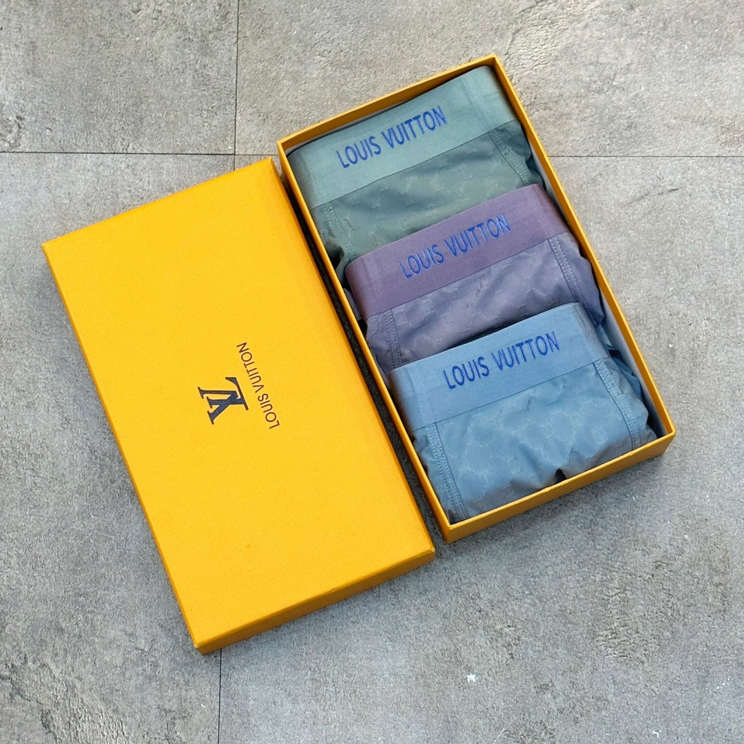 Louis Vuitton Colourful Initial Graphics Men's Boxer Briefs - 3-Piece Box