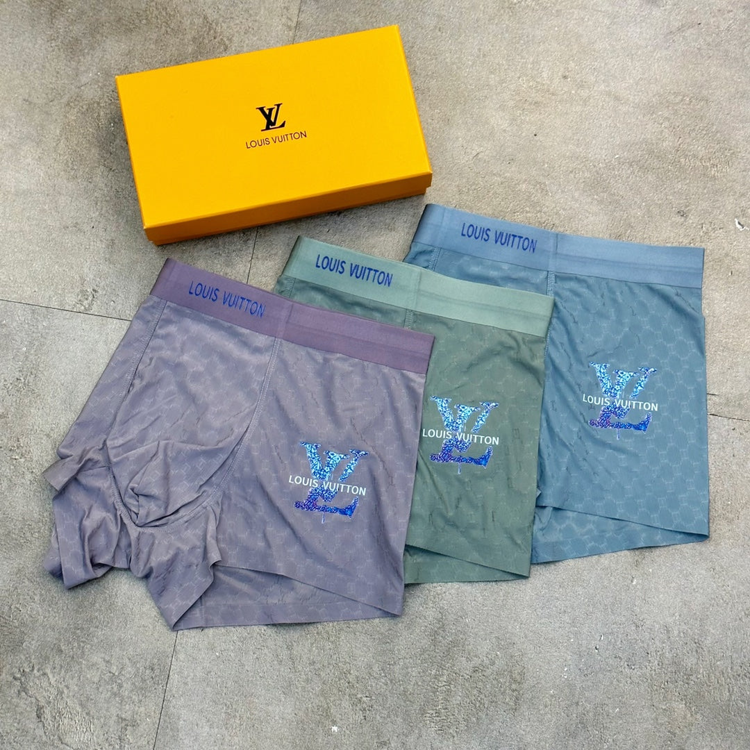 Louis Vuitton Colourful Initial Graphics Men's Boxer Briefs - 3-Piece Box