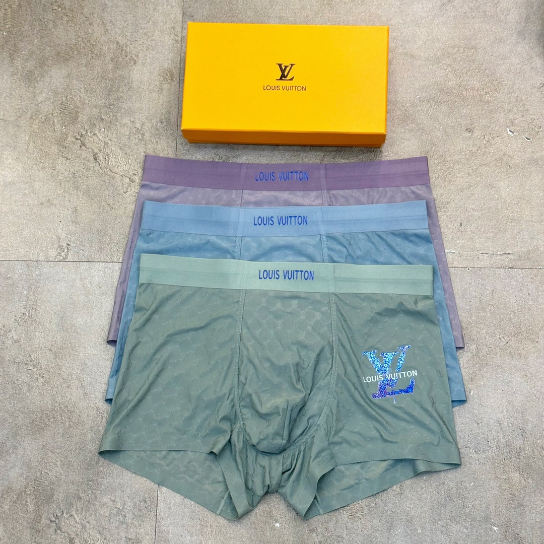 Louis Vuitton Colourful Initial Graphics Men's Boxer Briefs - 3-Piece Box