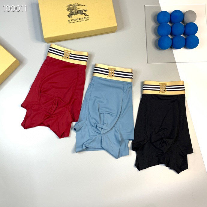 Burberry Ice-Silk Men's Boxer Briefs - 3-Piece Box