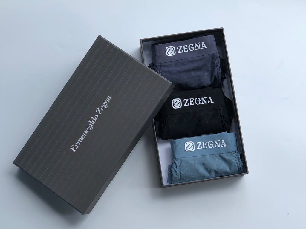 Zegna Clean Logo Waistbands Men's Boxer Briefs