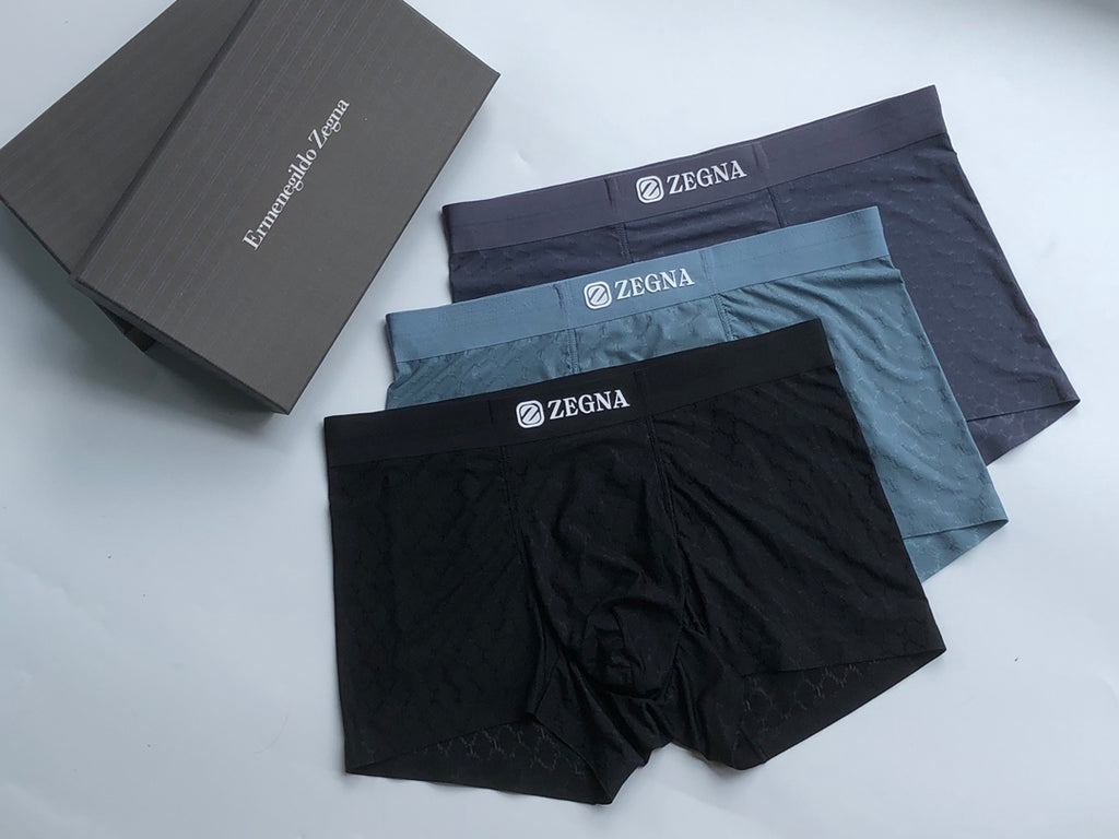 Zegna Clean Logo Waistbands Men's Boxer Briefs