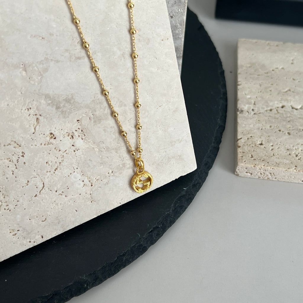 gold double g Necklace for women - alternate angle view 7