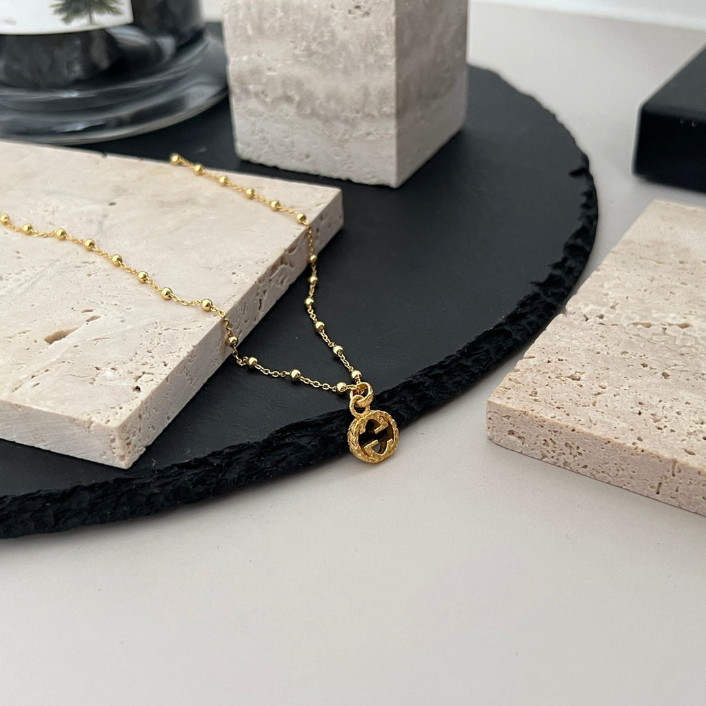 gold double g Necklace for women - product detail view