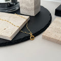 gold double g Necklace for women - product detail view