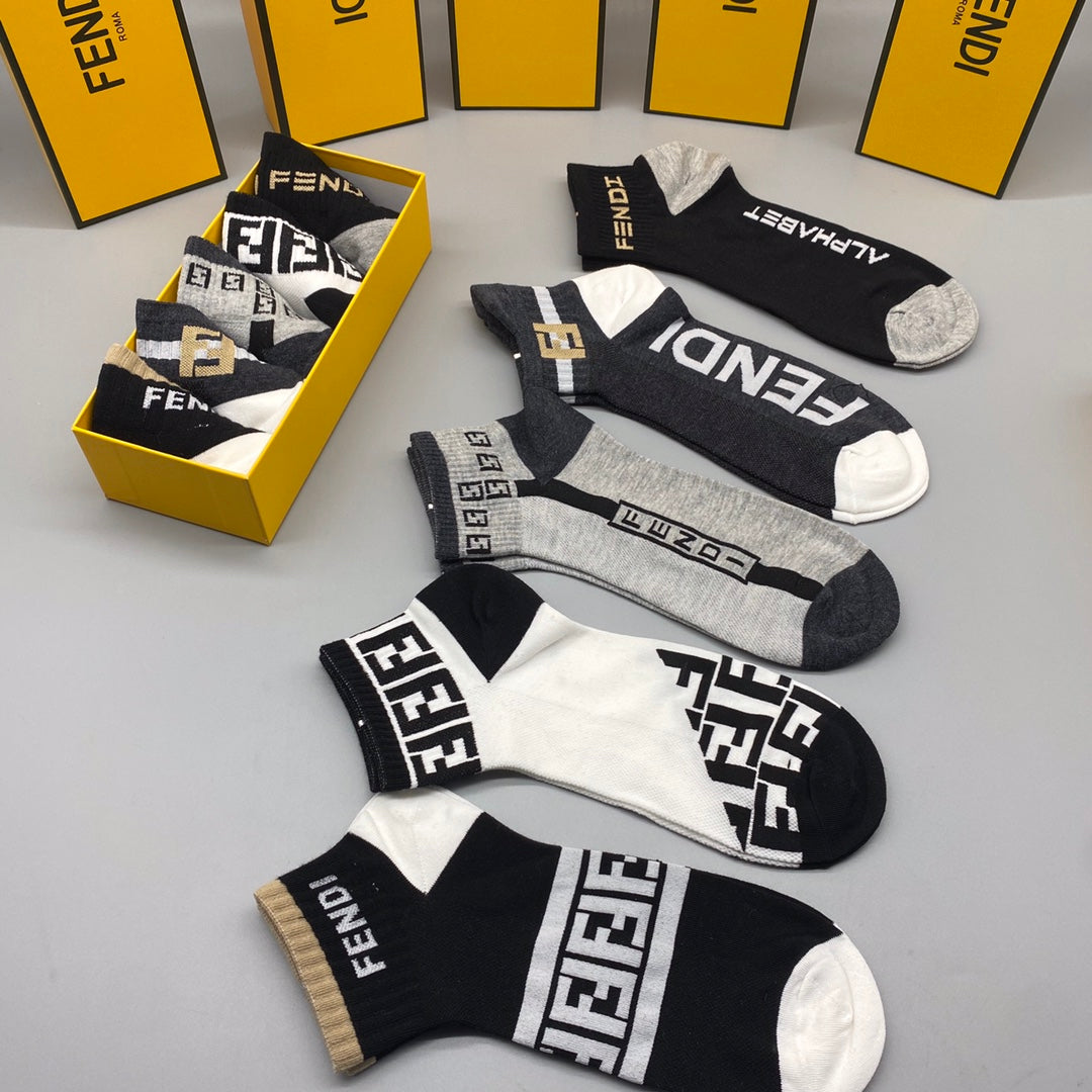 Fendi Short Socks - 5-Pair Pack