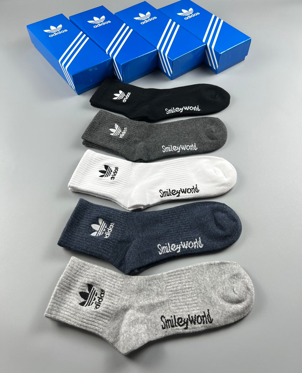 Adidas Cotton Crew Socks - 5-Pair Pack