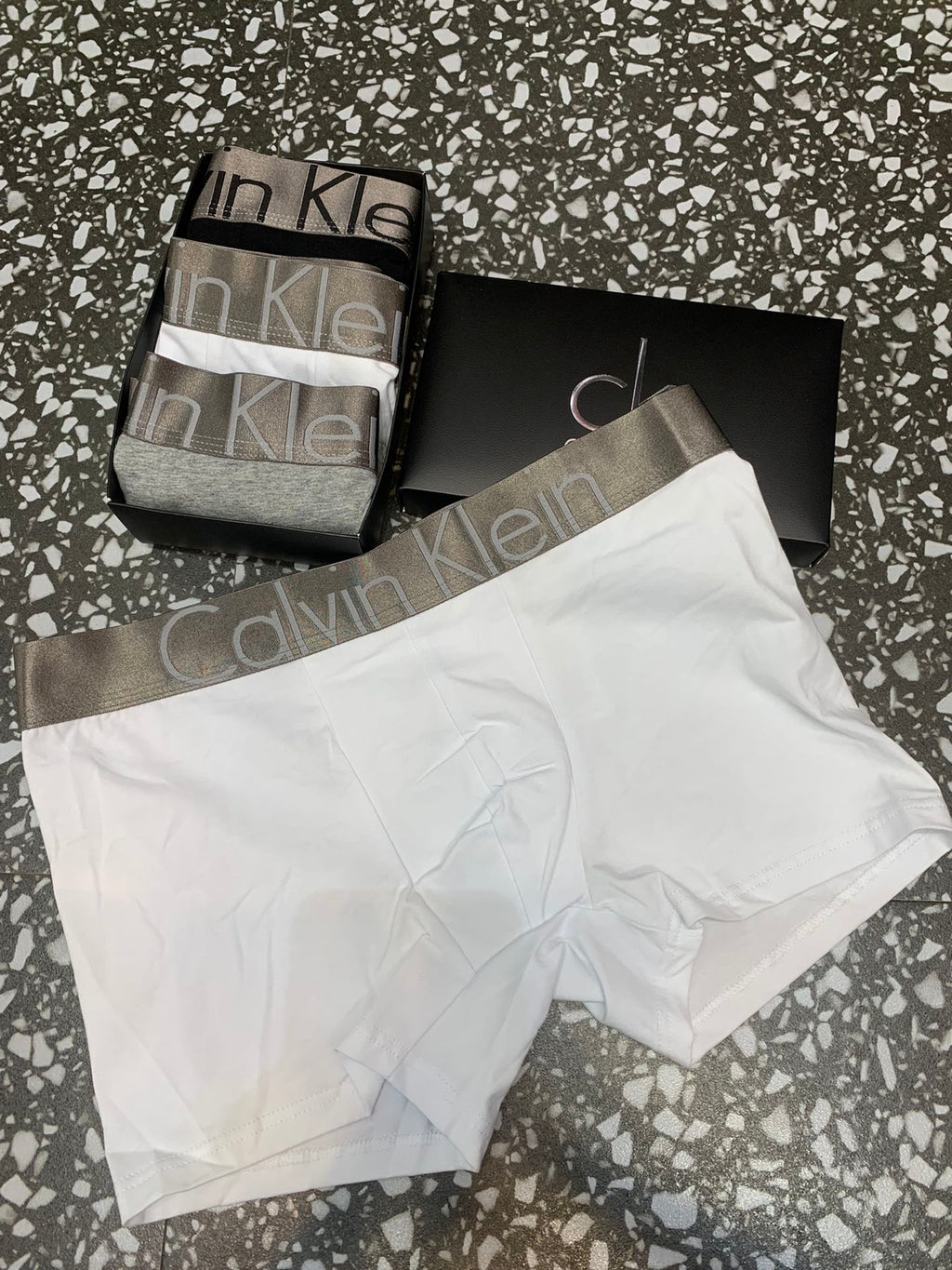 Calvin Klein Broad Logo Waistbands Men's Boxer Briefs - 3-Piece Box