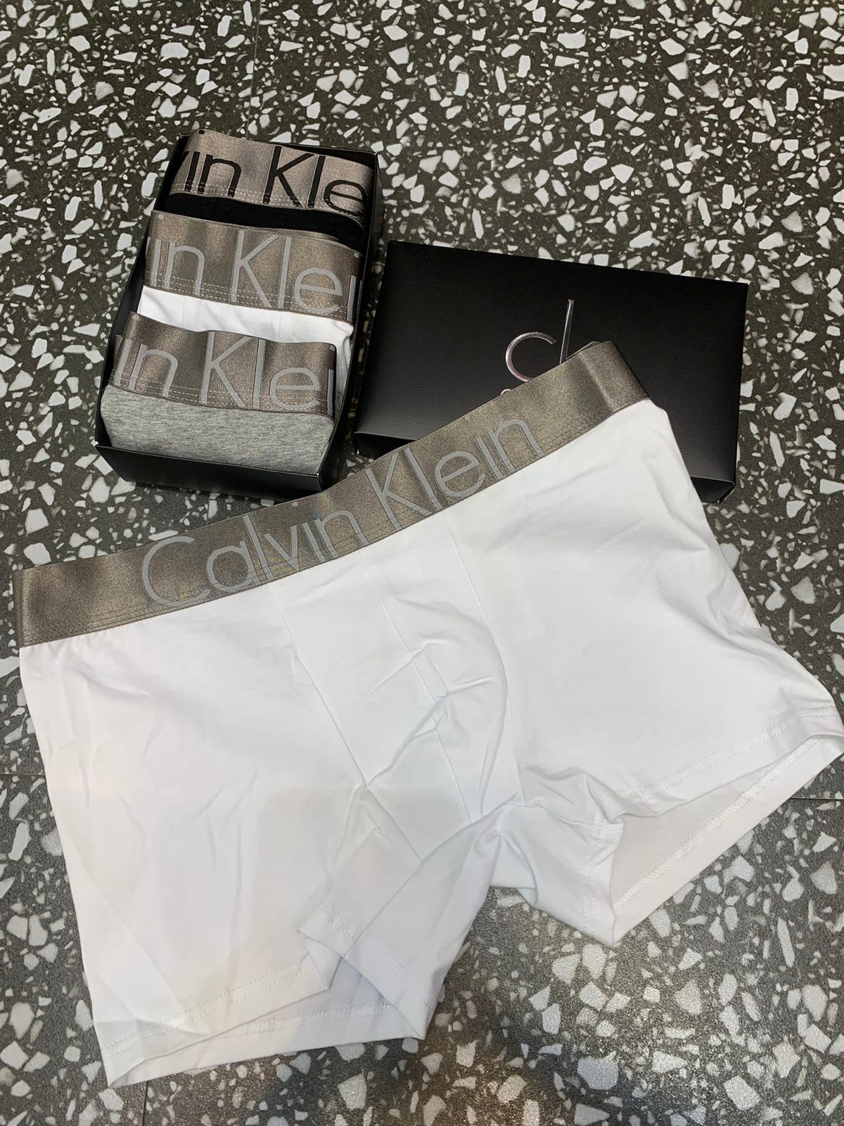 Calvin Klein Broad Logo Waistbands Men's Boxer Briefs - 3-Piece Box