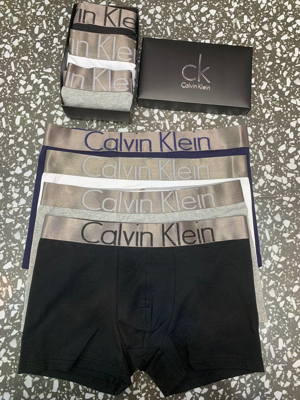Calvin Klein Broad Logo Waistbands Men's Boxer Briefs - 3-Piece Box