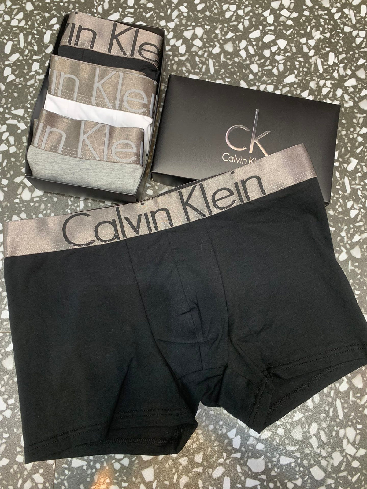 Calvin Klein Broad Logo Waistbands Men's Boxer Briefs - 3-Piece Box